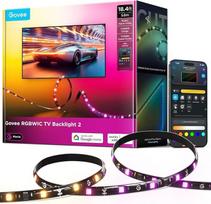 "Govee" TV LED foninis apšvietimas, skirtas 32-86 colių televizoriams, RGBWIC 5,6 m juostos, 210+ scenų, įjungta matrica, muzikos sinchronizavimas, programėlės valdymas, "Alexa", lengvas "pasidaryk pats" įrengimas