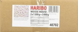 "Haribo" baltosios pelės, 1 pakuotė (2 x 1,5 kg)