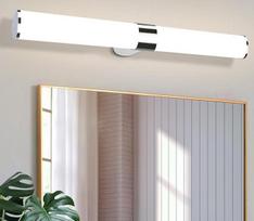 "Homefire" LED veidrodžio šviesa Vonios veidrodžio lempa - 15 W vonios kambario šviesos sieninė 60 cm chromuota sieninė lempa Vandeniui atsparus IP44 sieninis šviestuvas Neutrali balta 4000 K drėgno kambario šviesa Šiuolaikinė vonios kambario rūsio virtuv