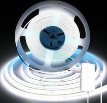 "iNextStation COB" COB LED juosta 10 m šaltai balta 6000 K, DC24 V reguliuojamas LED juostų apšvietimas su maitinimo adapteriu Lanksti CRI93+ juostų šviesa savaime prilimpanti miegamajame, televizoriaus foniniame apšvietime, virtuvėje