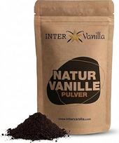 "InterVanilla" Natūralios vanilės maltos vanilės milteliai, 100 g, pagaminti iš 100 % tikrų aukščiausios kokybės vanilės pupelių. Vanilės pupelių milteliai. Be priedų, be cukraus