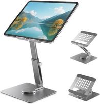 "iPad" planšetinio kompiuterio stovas, "iPad Pro Air" stovas, reguliuojamo aukščio ir 360° pasukimo, aliumininis, sulankstomas universalus stalinis laikiklis, planšetinio kompiuterio stovas, skirtas "iPad Pro 13/11", 4,7-16,5 colių planšetiniams kompiuter