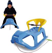"Jamara" 460367 "Snow-Star", sniego rogės su atlošu, 90 cm, raudonos spalvos - su saugos dirželiu, ergonomiška sėdyne, metaliniais bėgeliais, apsauga nuo pasvirimo, tvirtu plastiku, virve su rankena traukimui, 3 kg