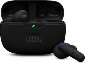 "JBL Wave Beam 2" belaidės "Bluetooth" ausinės į ausis su triukšmo slopinimu, 40 val. veikimo trukme, "JBL Pure Bass" garsu, išmaniąja aplinkos technologija ir kelių taškų jungtimi, juodos spalvos