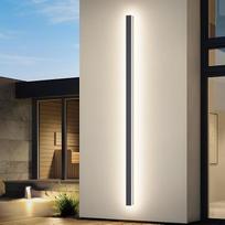 "K-Bright" 45 W ilgas sieninis šviestuvas "Villa Wall Light" antracito spalvos lauko sieniniai šviestuvai Vandeniui atsparus IP65 lauko LED sieninis šviestuvas sodams, terasoms, miegamiesiems, svetainėms, lauko sieninis šviestuvas, 150 cm, 4000 K