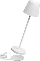 "K-Bright" įkraunama įkraunama vidaus ir lauko LED stalinė lempa su baterija, natūralios šviesos spalvos, atspari vandeniui pagal IP54, 240 lm, stalinė lempa su baterija ir USB įkrovimo stotele, balta