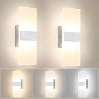 "Klighten" LED sieniniai šviestuvai vidaus 12 W išmanusis sieninis šviestuvas su nuotolinio valdymo pulteliu 3000 K - 6000 K šiltas baltas/natūralus baltas/šaltas baltas modernus sieninis apšvietimas svetainei, miegamajam, prieškambariui
