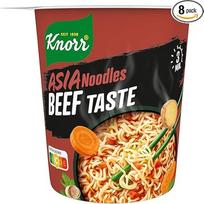 "Knorr Asia Noodles" jautienos skonio greito paruošimo makaronai, skanūs azijietiški makaronai 63 g