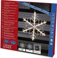 "Konstsmide 4540-103 LED akrilinis snaigės siluetas, lauko (IP44), maitinamas baterijomis:4xAA 1,5 V (be), su 6 val. laikmačiu, 24 šiltos baltos spalvos diodai, skaidrus laidas.