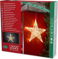 "Konstsmide Decoration Indoor" 6102-103 akrilinė 5 galų žvaigždžių lemputė su 24 šviesos diodais, natūralios/šiltos baltos spalvos