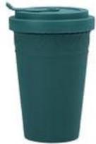 "KPM Berlin Kurland To-Go" puodelis, 0,35 l, porcelianinis puodelis, kavos puodelis, 13 cm, arbatos puodelis, rankų darbo dovanų dėžutė (matinės žalios spalvos)