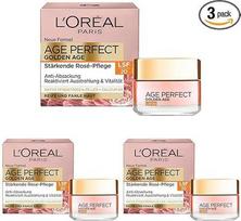 "L'Oréal Paris" dieninis kremas "Age Perfect Golden Age", senėjimą stabdanti veido priežiūros priemonė, stangrinanti ir suteikianti blizgesio, brandžiai ir blyškiai odai, SPF 20, su bijūnų ekstraktu, 50 ml (3 pakuotės)