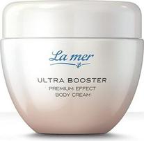 "La mer Ultra Booster Premium Effect" kūno kremas - ilgai išliekantis drėgmės stiprintojas, apsaugantis nuo išsausėjimo, gerinantis kūno elastingumą ir turintis aktyviųjų ingredientų, tokių kaip taukmedžio sviestas ir alyvuogių aliejus - 200 ml