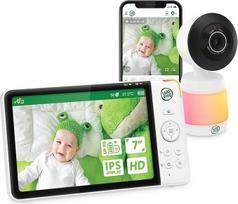 "Leapfrog" LF3927HD 7 colių išmanusis "Wi-Fi" kūdikių monitorius su 1080p FHD vaizdo įrašu, 720p skystųjų kristalų ekranu, nemokama programėle su judesio vaizdo įrašais, garso ir judesio aptikimo funkcija, pasukimo ir pakreipimo priartinimu, spalvotu nakt