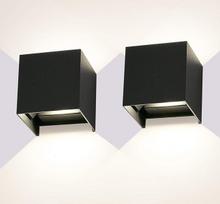 "Ledmo" 20 W LED sieniniai žibintai vidaus ir lauko 2 vienetai lauko sieninis apšvietimas 4000 K natūralios baltos spalvos LED sieninis šviestuvas juodas su reguliuojamu spindulio kampu lauko apšvietimas IP65 atsparus vandeniui