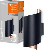 "LEDVANCE Orbis Twist Smart+ Wi-Fi" šviestuvas, šviesos diodų sieninis šviestuvas, 12 W, spalvos temperatūra 3000-6500 K, 600 liumenų, juodos ir vario spalvų derinys, susukto cilindro formos, 23 x 12 cm