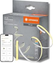 "LEDVANCE Smart WiFi COB Strips" dekoratyvinės COB juostelės su balta, reguliuojama šviesa ir vienalytės šviesos efektu, reguliuojamas apšvietimas, TW, geltonos spalvos, silikoninės, 3 m, lemputė nekeičiama