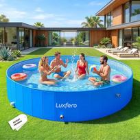 "Luxfero" rėminis baseinas, sulankstomas antžeminis baseinas, didelis, storas baseinas, sodo baseinas šeimai, greitai įrengiamas antžeminis baseinas, apvalus, tvirtas sodo baseinas, 228 x 228 x 50 cm