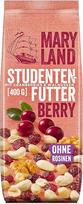 "Maryland Student Food Berry" 400 g - spanguolės, žemės riešutų branduoliai, graikinių riešutų branduoliai riešutų mišinyje - su žemės riešutų branduoliais, keptais Vokietijoje, be razinų (1 x 400 g)