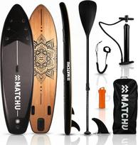 "Matchu Stand Up Paddling Board" - "Sup Board" - Pilnas komplektas - T/M 150 kg keliamoji galia - 320 x 81 x 15 cm - Neslystanti - Minkštas kojų paklotas