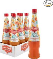 "Mautner Markhof" persikų pasiflorų sirupas 0% cukraus - 6 x 700ml - vaisių sirupas be cukraus