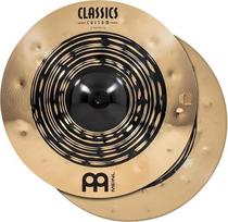 "Meinl Classics Custom Dual 14 colių Hihat (video) būgnų komplekto lėkštės (35,56 cm) B12 bronzinės, tamsios ir blizgios spalvos (CC14DUH)