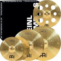 "Meinl Cymbals HCS" išplėstinis cimbolų rinkinys su 14 colių Hihat, Trash Crash, Crash, Ride būgnų komplekto cimbolų rinkiniais - žalvaris, tradicinė apdaila (HCS14161820)