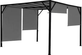 "Mendler Pergola Baia", sodo pavėsinė, tvirtas 6 cm plieninis rėmas + stoglangis, pilka spalva