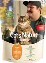 "MERA Cats Nature Chicken Premium Senior Cat Food Dry" sausas ėdalas katėms 400 g | Sausas ėdalas katėms, kuriame nėra grūdų, cukraus ir inkstų | Sausas ėdalas katėms su dideliu mėsos kiekiu | Sausas ėdalas katėms (pakuotė po 2 vnt.)