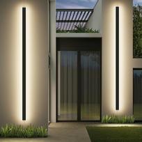 "Mikeru" 180 cm prieangio sieniniai šviestuvai, 60 W modernus LED juostinis sieninis šviestuvas, stačiakampis juodas sieninis šviestuvas, 3000 K/4500 K/6000 K, IP65 atsparus lietui lauko sieninis šviestuvas, garažo, laiptų, sodo apšvietimas
