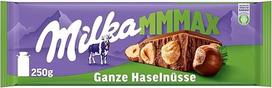 "Milka MMMAX" sveiki lazdyno riešutai - Alpių pieno šokoladas su traškiais lazdyno riešutais - 250g