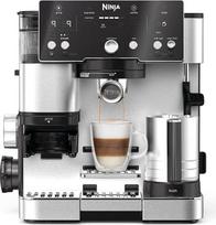 "Ninja Luxe Essential ES501EU 2-in-1" kavos virimo aparatas su malūnėliu ir putotuvu Latte, Cappuccino ir Espresso kavai ruošti, paprastas naudoti, 2 iš anksto nustatyti putojimo režimai, sidabrinės spalvos