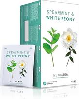 "Nutra Tea Spearmint & White Peony" - mėtų arbata nuo Pcos | Baltųjų bijūnų arbata virškinimui ir moterų sveikatai - 20 atskirai supakuotų maišelių - vaistažolių užpilas (pakuotė po 1)
