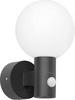 "Oktaplex Bola" LED lauko šviestuvas su judesio jutikliu Aliuminis IP65 3000 K šiltai balta šviesa 360° 1600 lm 15,7 W lauko sieninis apvalus antracito spalvos šviestuvas