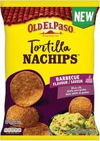 "Old El Paso Tortilla Nachips BBQ Stlye" - Kukurūzų kepti tortilijų traškučiai su barbekiu skoniu - be glitimo - 1 x 185g