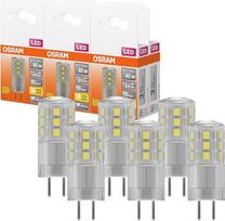 "Osram LED Star PIN 40" LED kaištinė lempa, skirta GY6.35 lizdui, šiltai balta (2700K), 470 liumenų, pakeičianti įprastas 40 W kaitrines lemputes, 6 vnt. pakuotėje