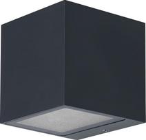 "Osram SMART+ WiFi" plytų LED sieninis šviestuvas aukštyn/žemyn tamsiai pilkas, 14 W, 550 lm, RGB+W 3000 K, "WiFi", "Alexa", IP44, skirtas naudoti lauke