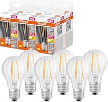 "OSRAM Superstar+ Classic A FIL 40" LED lemputė, E27, lemputė, 3,4 W, 470 lm, 2700 K, šilta balta šviesa, labai sumažintas mėlynos spalvos kiekis, mažiau vargina akis, reguliuojamas apšvietimas, 6 vnt. pakuotė