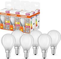 "OSRAM Superstar+ Classic P GLFR 25" LED lemputė, E14, mini rutulio formos, 2,2 W, 300 lm, 2700 K, šiltai balta šviesa, labai sumažintas mėlynos spalvos kiekis, mažiau vargina akis, reguliuojamas apšvietimas, taupo energiją, 6 vnt. pakuotė