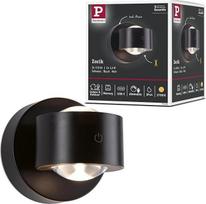 "Paulmann Zorik" 71290 LED akumuliatorinis sieninis šviestuvas IP44 Dimmable 2700 K 100 mm 2 x 1,1 W Black