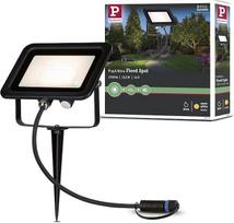 "Paulmann Plug & Shine" 94575 LED lauko šviesos sodo prožektorius IP65 šiltai baltos spalvos, įskaitant 1 x 15,5 W juodo aliuminio prožektorių 3000 K