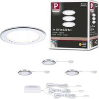 "Paulmann" 93118 LED įleidžiami baldų šviestuvai 3 vnt. 65 mm 3 x 2,5 W 3 x 180 lm 230/12 V 3000 K chromas