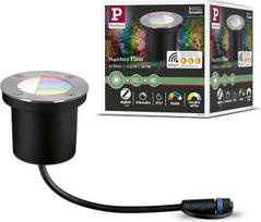 "Paulmann" 94274 "Plug & Shine" LED lauko šviestuvas, "ZigBee" įleidžiamas RGBW grindų šviestuvas, įskaitant 1 x 3,6 W reguliuojamą IP65 sidabrinį sodo šviestuvą, metalas, 3000 K