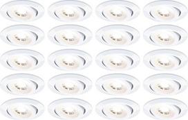 "Paulmann" 99997 LED įleidžiamas šviestuvas Pakuotė iš 20 pasukamų 82 mm 70° 20 x 4,8 W 20 x 450 lm 230 V 3000 K balta