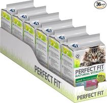 "PERFECT FIT Adult 1+ Premium" drėgnas ėdalas katėms - 36 x 50 g porcijinis maišelis - su giliavandenėmis žuvimis ir lašiša - drėgnas ėdalas katėms - be grūdų
