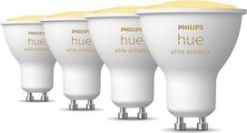 "Philips Hue Value Pack" - GU10 - su 4 prožektoriais - nuo šiltos iki šaltos baltos šviesos - "Hue White Ambiance