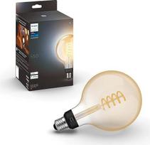 "Philips Hue White Ambiance E27 Filament Large Globe" (550 lm), reguliuojamo ryškumo LED lempa, skirta "Hue" apšvietimo sistemai, nuo šiltos iki šaltos baltos šviesos, išmanusis šviesos valdymas balsu ir programėle, 1 pakuotė