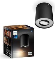 "Philips Hue White Ambiance Pillar 1 Spot Extension", su GU10 LED lempa, valdoma per programėlę, suderinama su "Amazon Alexa" ("Echo", "Echo Dot"), juoda, naujos kartos