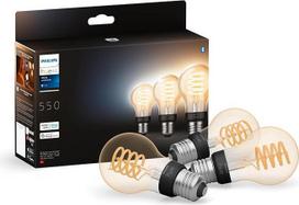 "Philips Hue White Ambience" E27 standartinė kaitrinė lemputė, 7 W, reguliuojamas apšvietimas, nuo šiltos iki šaltos baltos šviesos, suderinama su "Amazon Alexa" ("Echo", "Echo Dot"), 3 vnt.