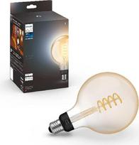 "Philips Hue" balta E27 kaitinamoji lempa, G125, 550 lm, šiltai balta šviesa, reguliuojamas apšvietimas, valdoma programėle, suderinama su "Amazon Alexa" ("Echo", "Echo Dot"), pakuotė po 1 vnt.